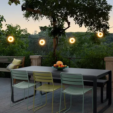 Hoop lyskjede 12 m - Red ochre - Fermob