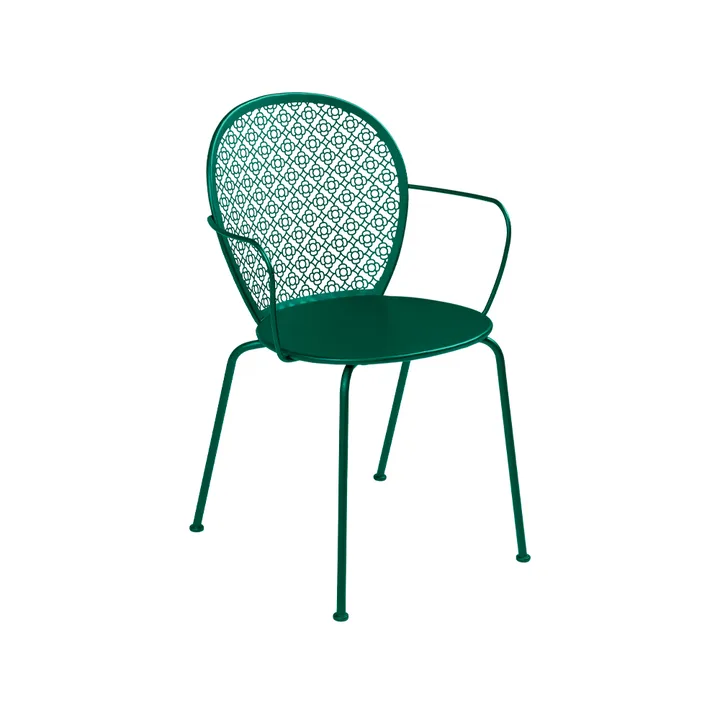 Lorette stol med armlener - Cedar green (grønn) - Fermob