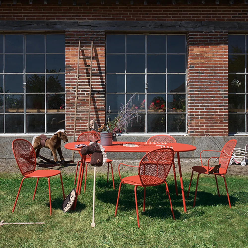 Lorette stol med armlener, Cedar green Fermob