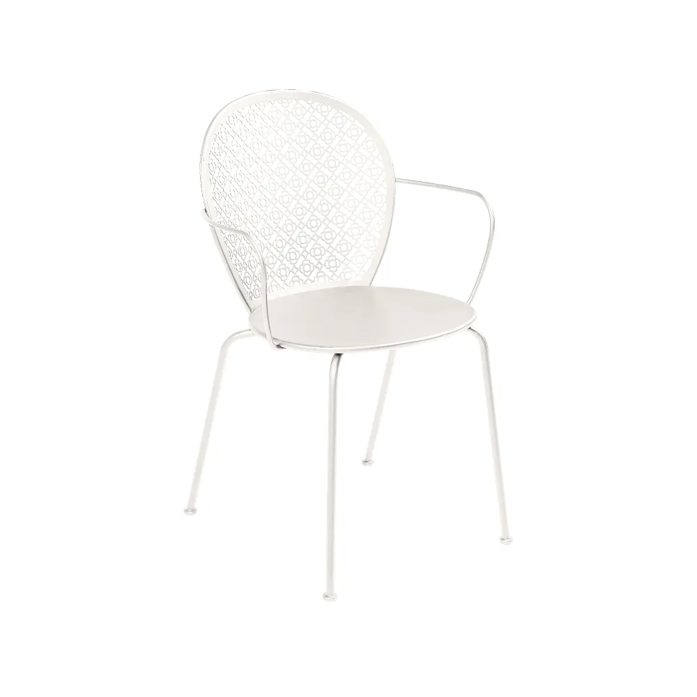 Lorette stol med armlener, Clay grey Fermob