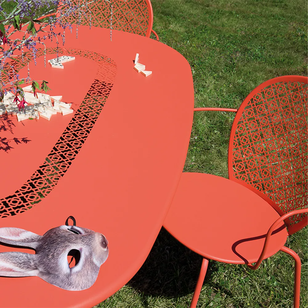 Lorette stol med armlener, Clay grey Fermob