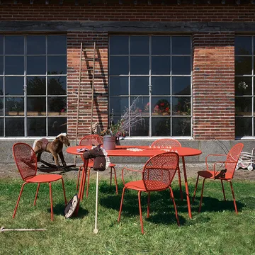 Lorette stol med armlener - Clay grey - Fermob