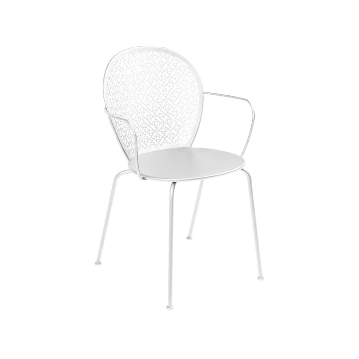 Lorette stol med armlener - Cotton white (hvit) - Fermob
