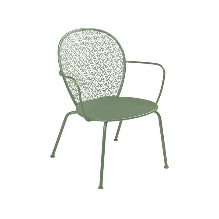 Lorette stol med armlener, lav - Cactus - Fermob