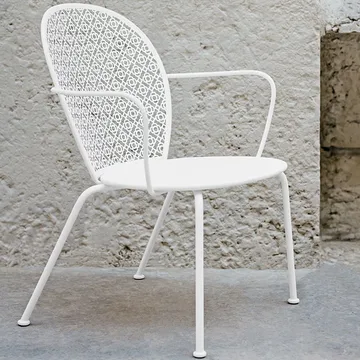 Lorette stol med armlener, lav - Cedar green - Fermob