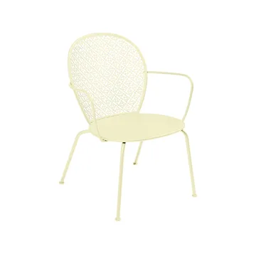 Lorette stol med armlener, lav - Frosted lemon (gul) - Fermob