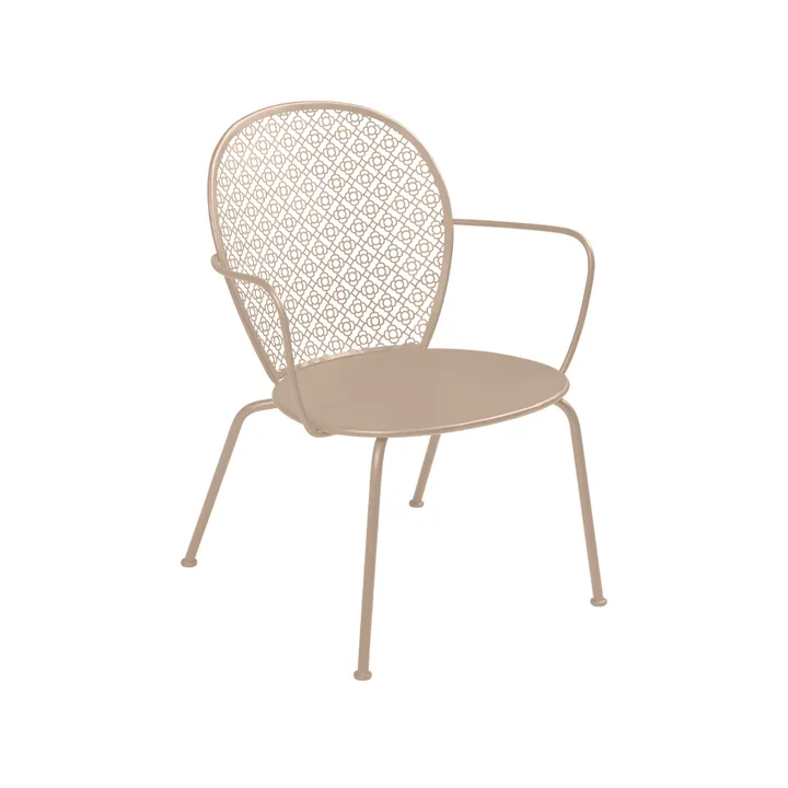 Lorette stol med armlener, lav - Nutmeg - Fermob