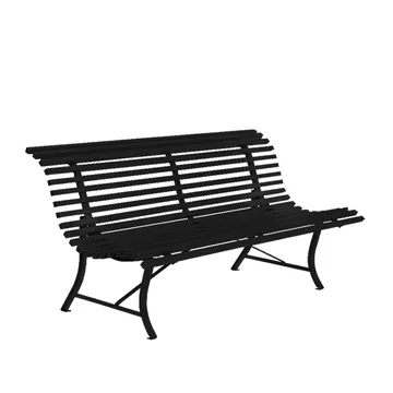 Louisiane benk 200 cm - Liquorice (svart) - Fermob