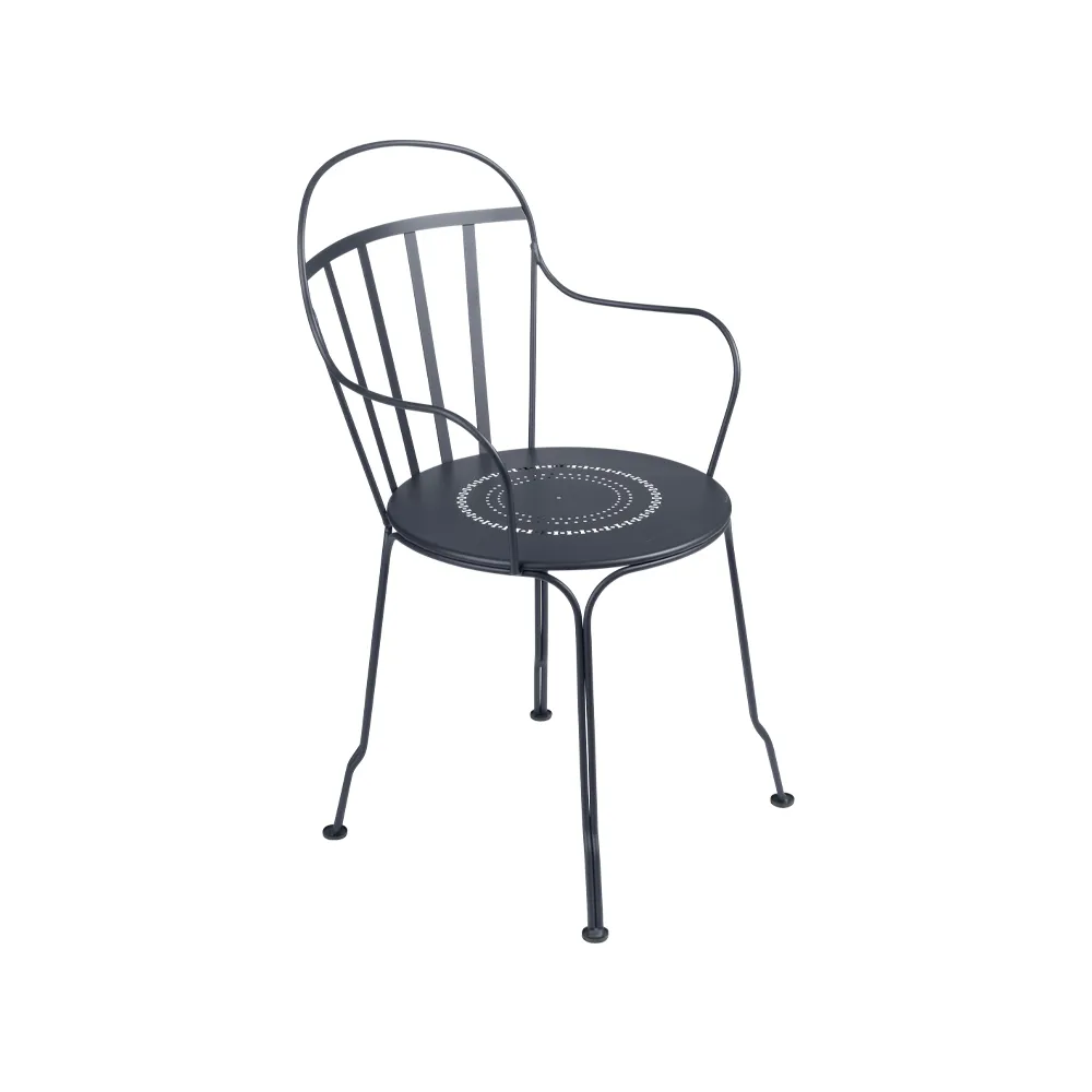 Louvre stol med armlener, Anthracite Fermob
