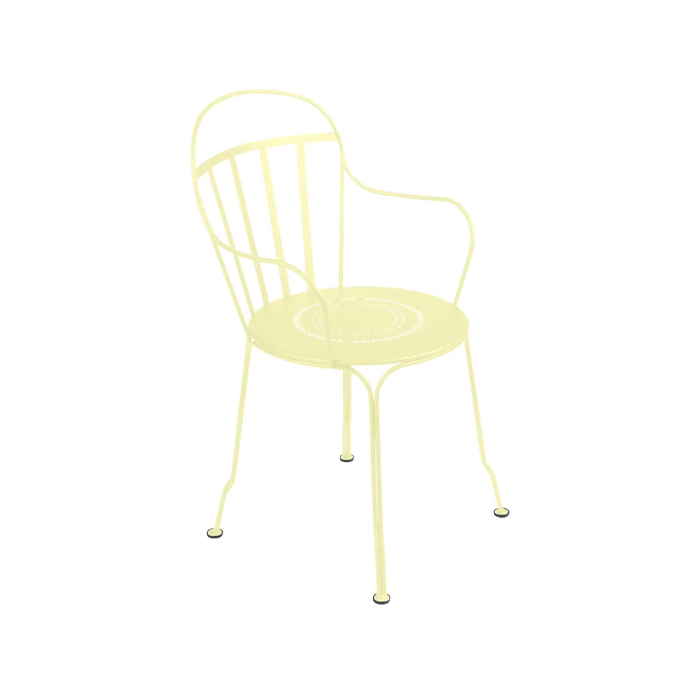 Louvre stol med armlener, Frosted lemon (gul) Fermob