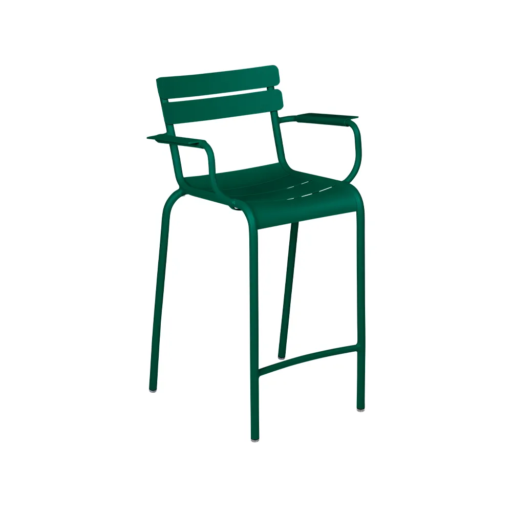 Luxembourg barstol med armlener, Cedar green Fermob