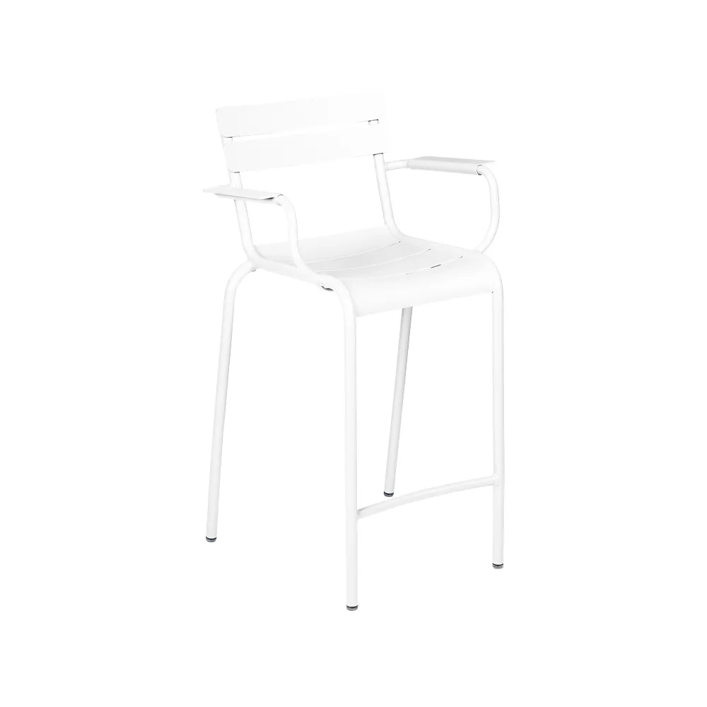 Luxembourg barstol med armlener, Cotton white (hvit) Fermob