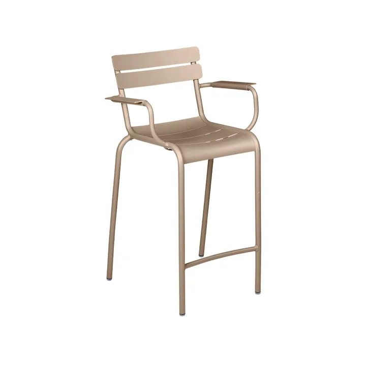 Luxembourg barstol med armlener - Nutmeg (beige) - Fermob