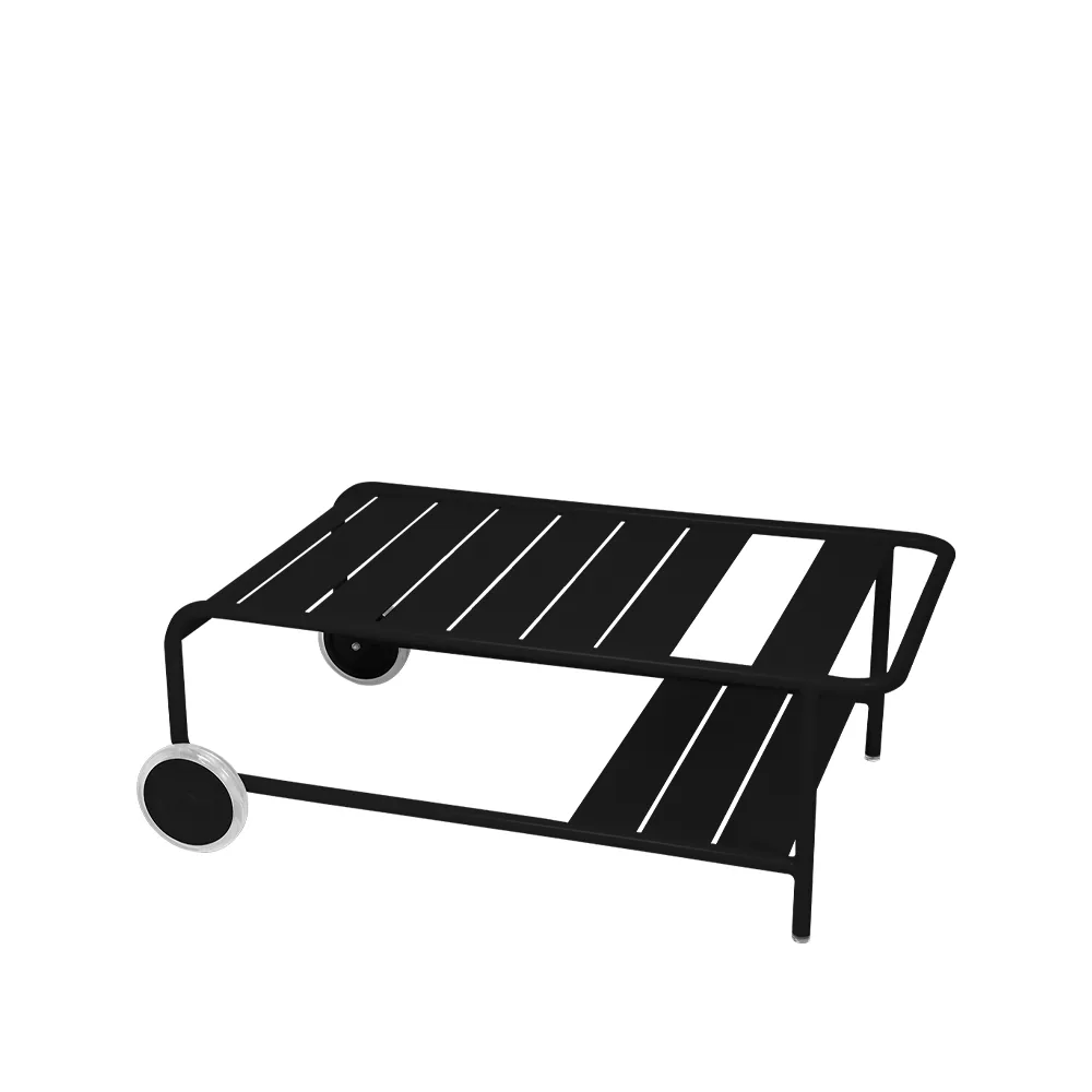 Luxembourg bord, lavt, Liquorice, med hjul Fermob