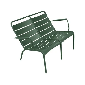 Luxembourg Duo stol med armlener, lav - Cedar green - Fermob