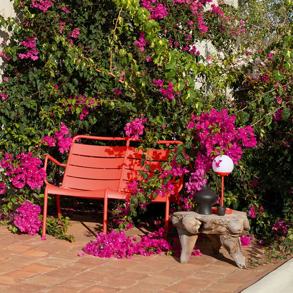 Luxembourg Duo stol med armlener, lav, Cotton white Fermob