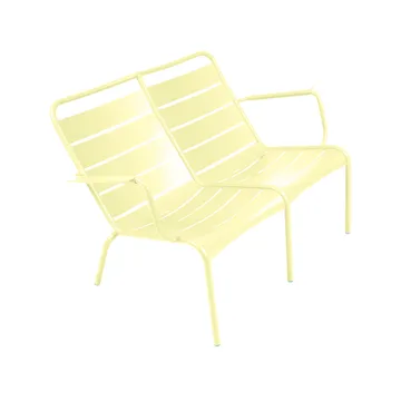 Luxembourg Duo stol med armlener, lav - Frosted lemon - Fermob