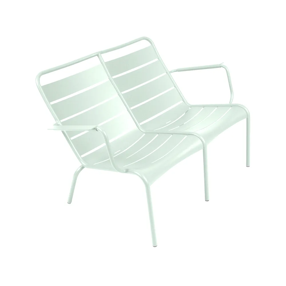 Luxembourg Duo stol med armlener, lav, Ice mint Fermob