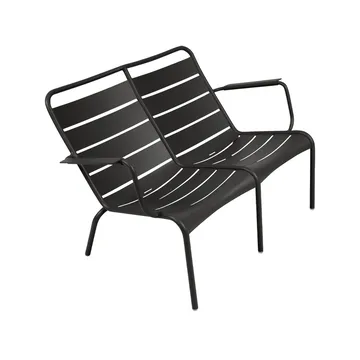 Luxembourg Duo stol med armlener, lav - Liquorice - Fermob