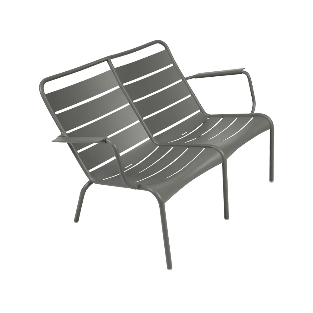 Luxembourg Duo stol med armlener, lav, Rosemary Fermob