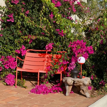 Luxembourg Duo stol med armlener, lav - Storm grey - Fermob