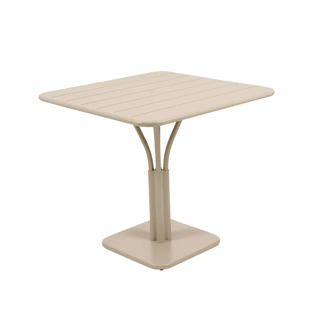 Luxembourg Pedestal bord, kvadratisk, Nutmeg (beige) Fermob