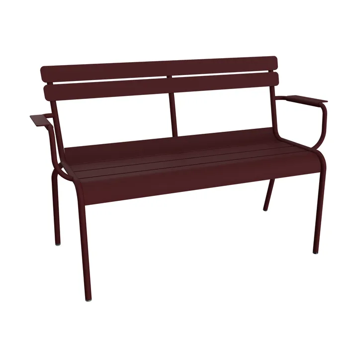 Luxembourg sofa med armlener 131x55,5x86 cm - Black cherry (vinrød) - Fermob