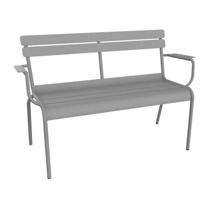 Luxembourg sofa med armlener 131x55,5x86 cm - Lapilli Grey - Fermob