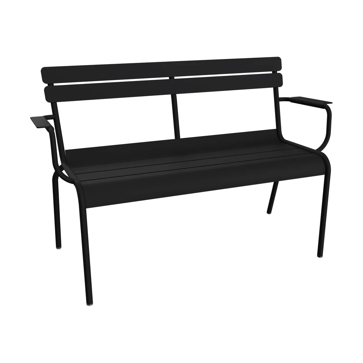 Luxembourg sofa med armlener 131x55,5x86 cm, Liquorice (svart) Fermob