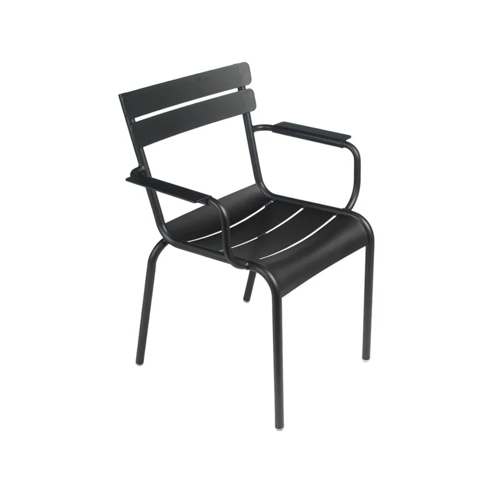 Luxembourg stol med armlener, Anthracite (grå) Fermob