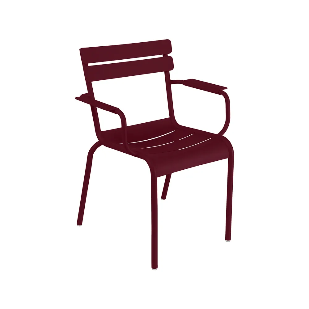 Luxembourg stol med armlener, Black cherry (vinrød) Fermob