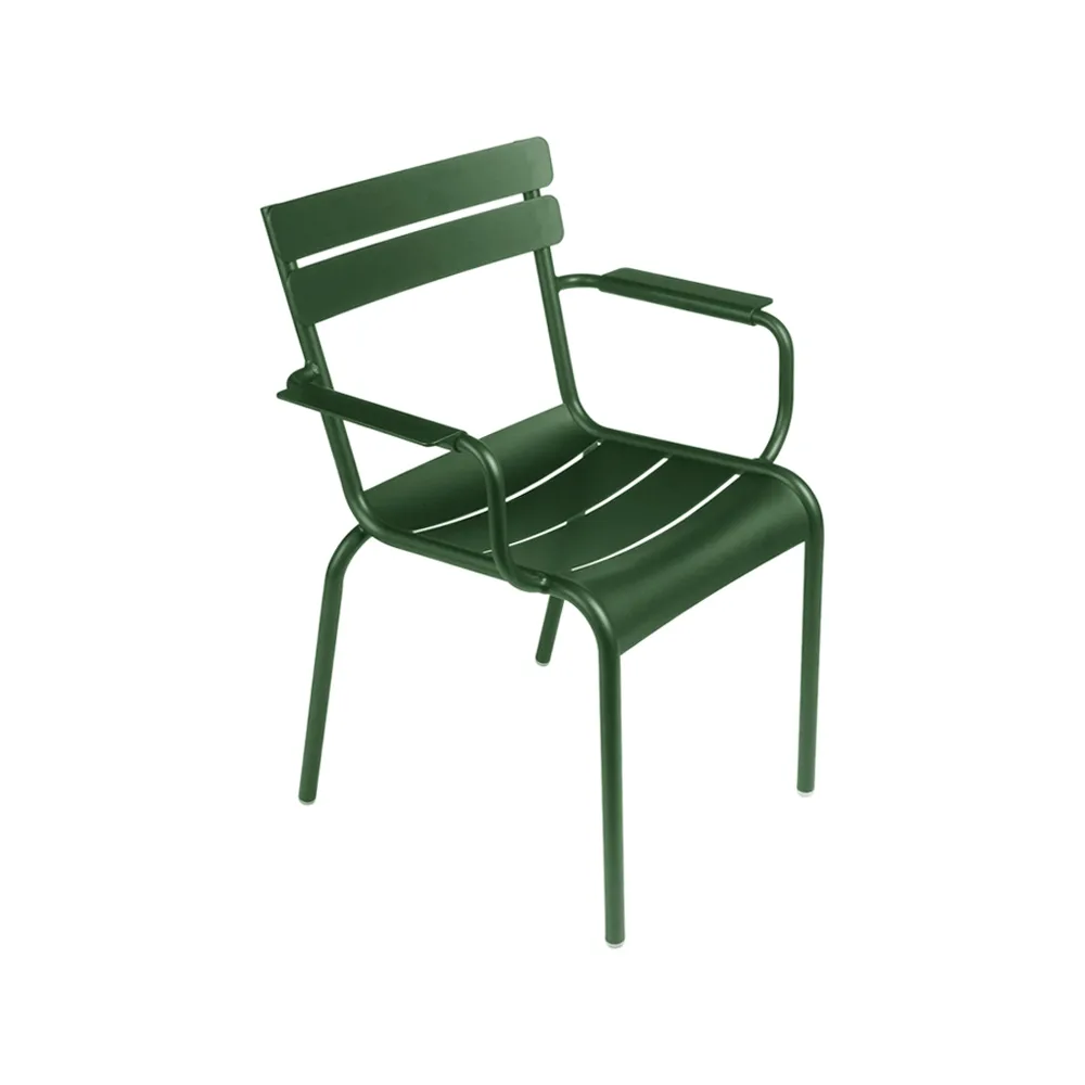 Luxembourg stol med armlener, Cedar green Fermob