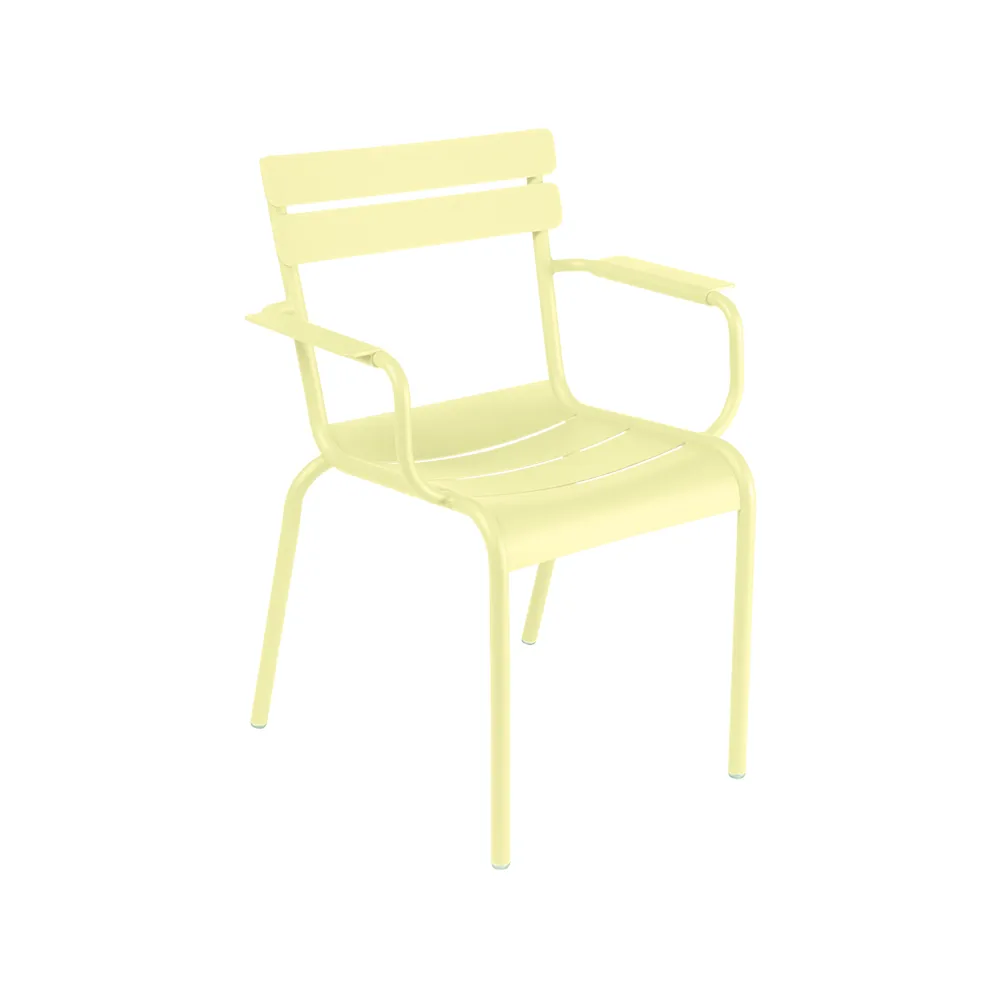 Luxembourg stol med armlener, Frosted lemon Fermob