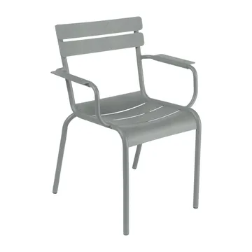 Luxembourg stol med armlener - Lapilli Grey - Fermob