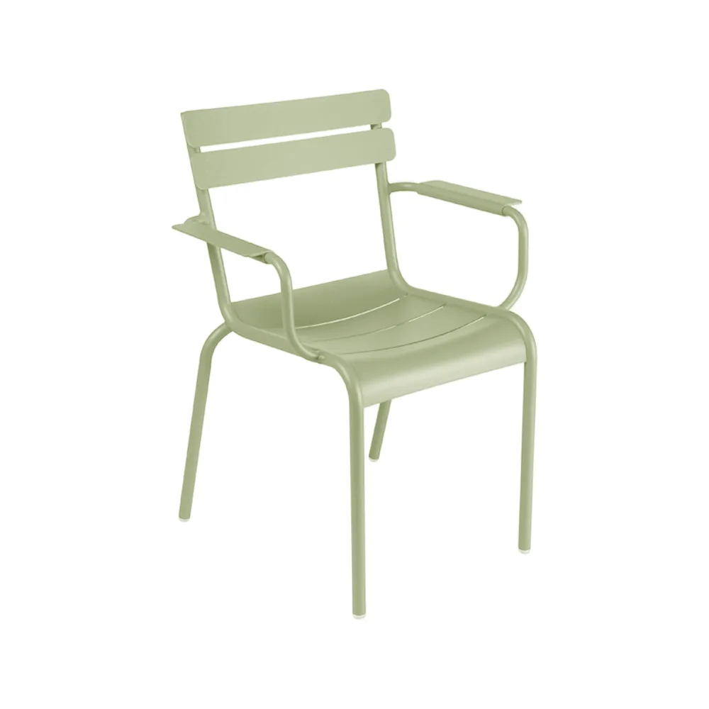 Luxembourg stol med armlener, Willow green Fermob
