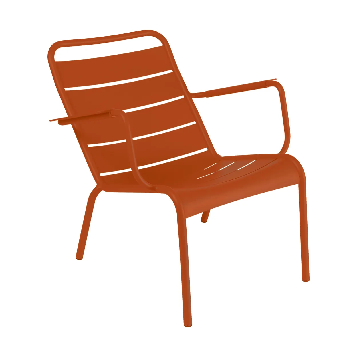 Luxembourg stol med armlener,lav, Candied orange (oransje) Fermob