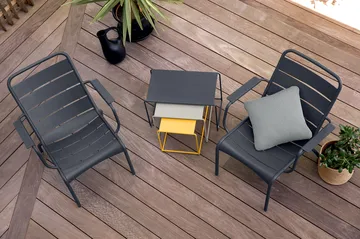 Luxembourg stol med armlener,lav - Candied orange - Fermob