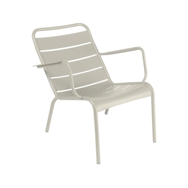 Luxembourg stol med armlener,lav - Clay grey - Fermob