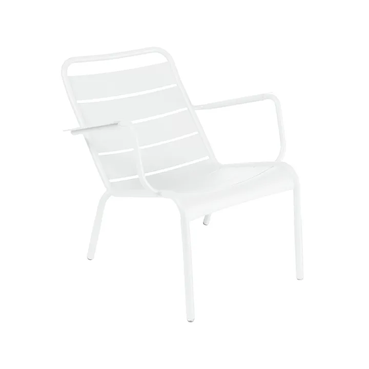 Luxembourg stol med armlener,lav - Cotton white (hvit) - Fermob