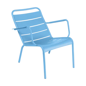 Luxembourg stol med armlener,lav - Maya blue - Fermob