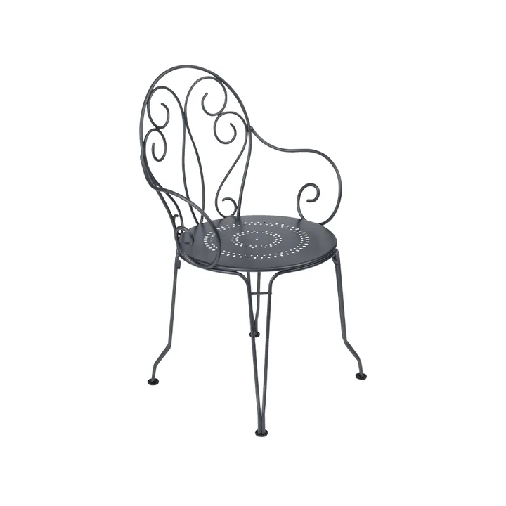 Montmartre stol med armlener - Anthracite - Fermob