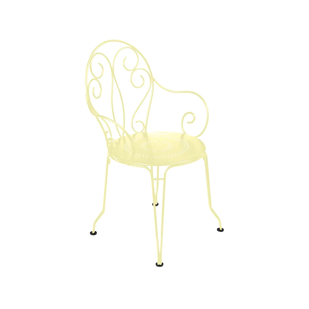 Montmartre stol med armlener, Frosted lemon (gul) Fermob
