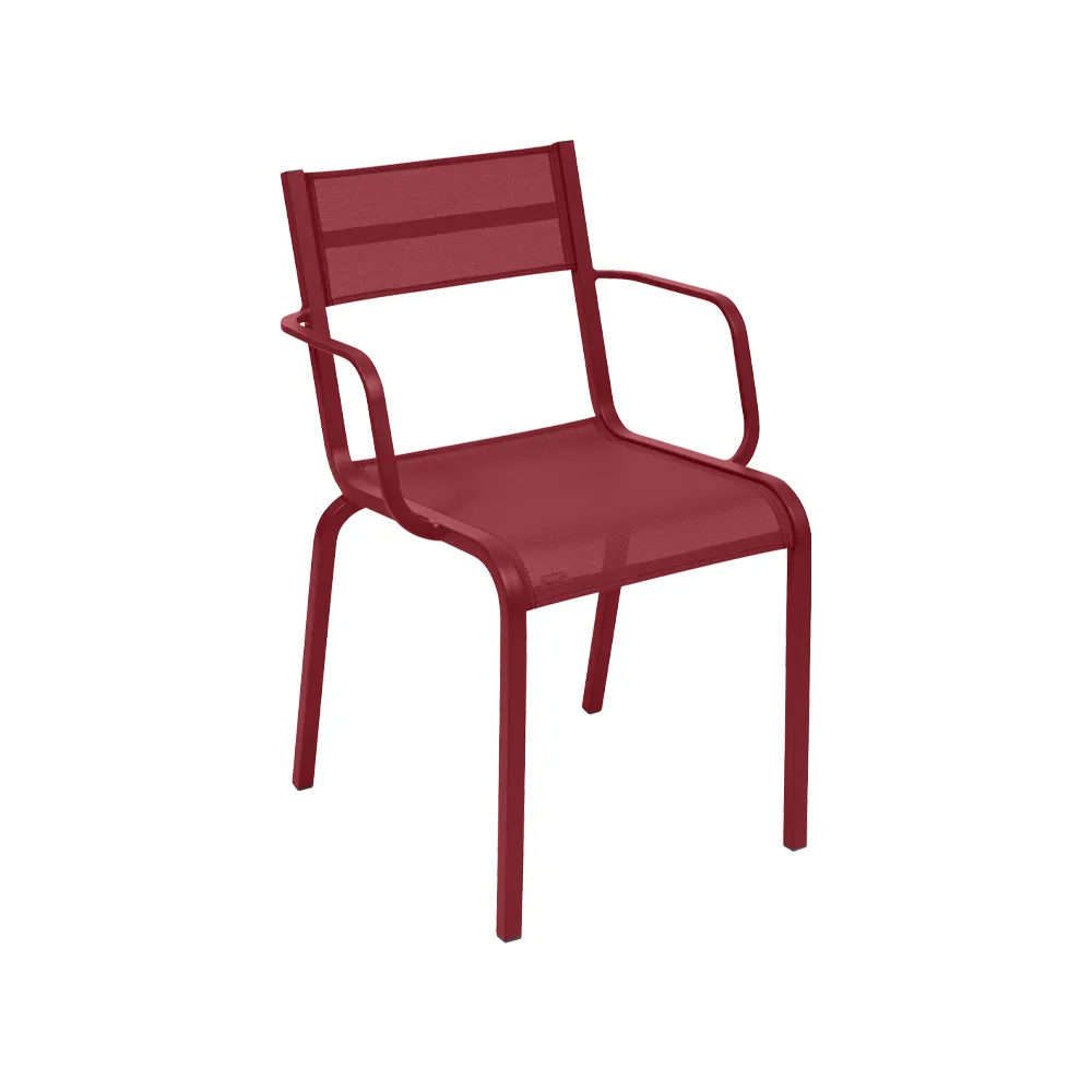 Oleron stol med armlener, Chili (rød) Fermob