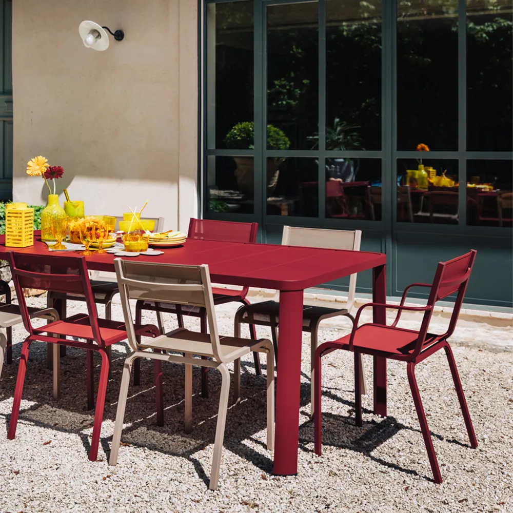 Oleron stol med armlener, Chili Fermob