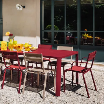 Oleron stol med armlener - Chili - Fermob
