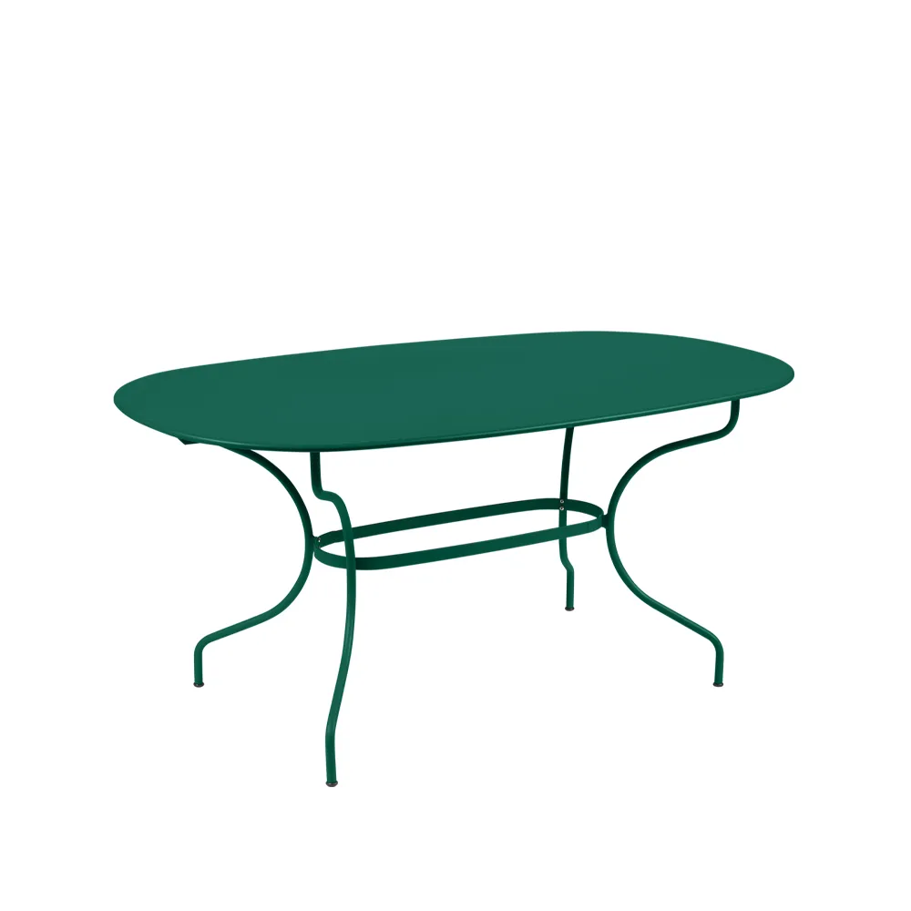 Opera+ bord, ovalt, Cedar green Fermob