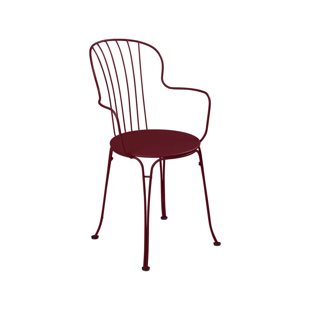 Opera+ stol med armlener, Black cherry Fermob