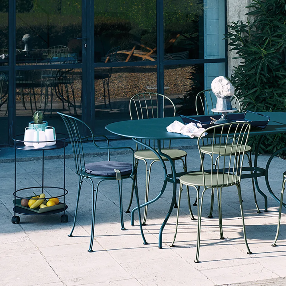 Opera+ stol med armlener, Ice mint Fermob