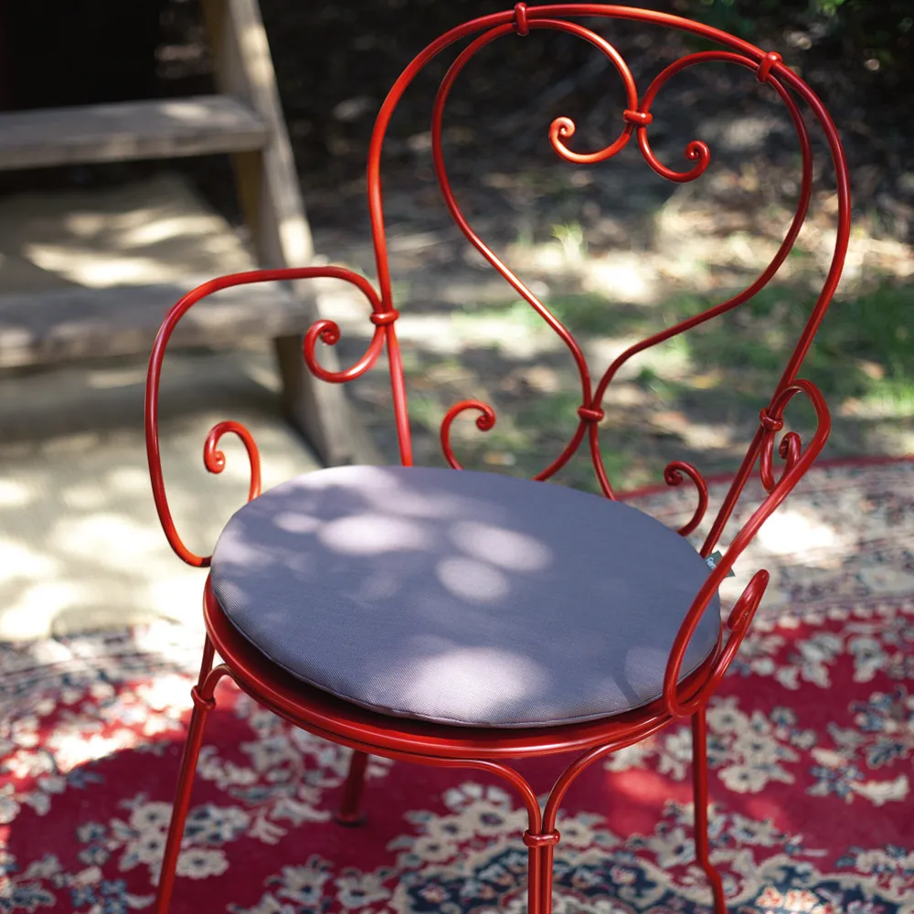 Outdoor Cushion Ø43 cm pute til armlenestol, Almond green Fermob