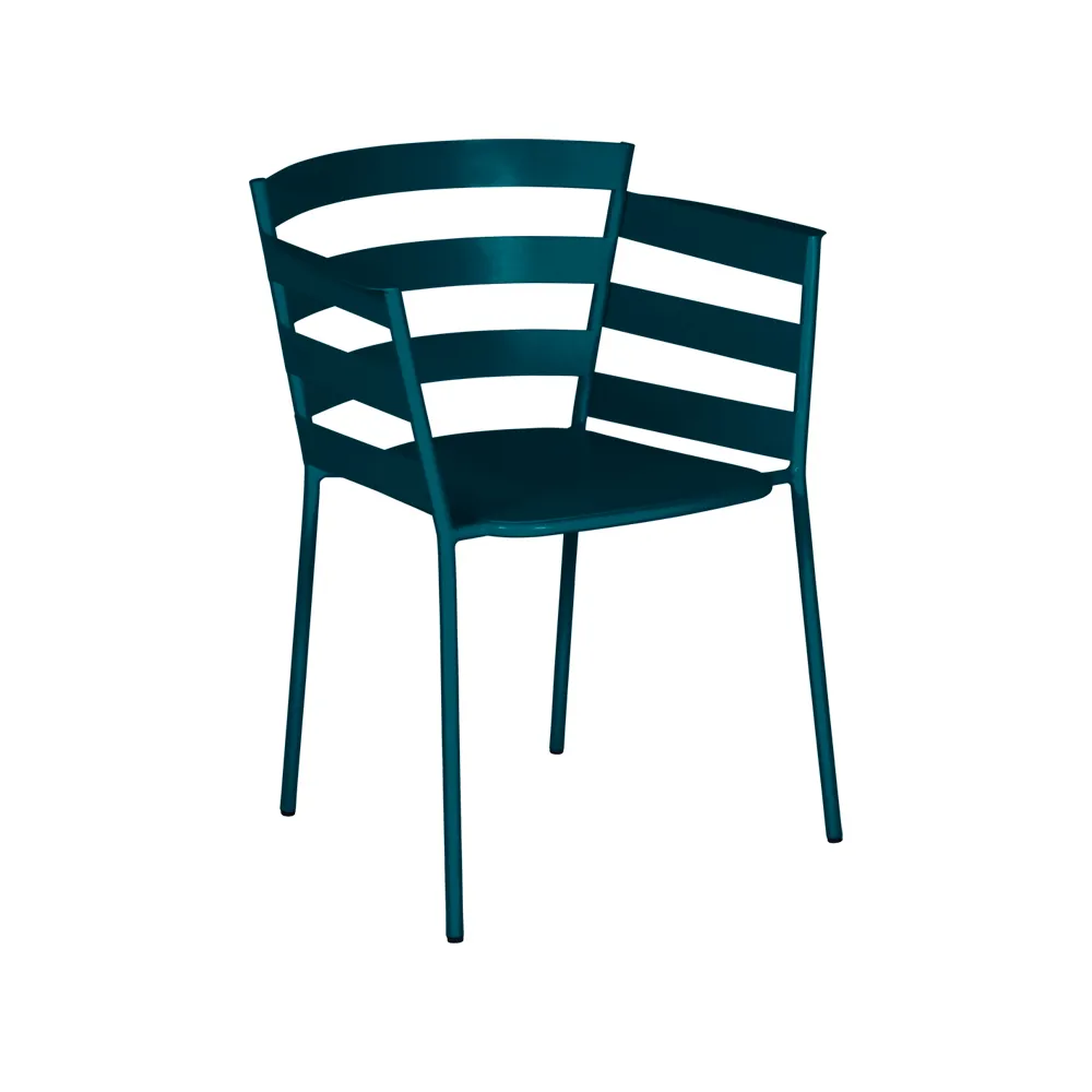 Rythmic stol med armlener, Acapulco blue (blå) Fermob